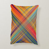 Colorful Kriss Kross Pattern Plaid アクセントクッション (裏面(縦))