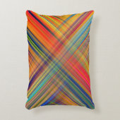 Colorful Kriss Kross Pattern Plaid アクセントクッション (正面(垂直))
