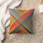 Colorful Kriss Kross Pattern Plaid クッション (ブランケット)