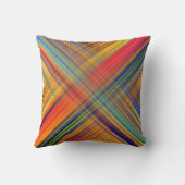 Colorful Kriss Kross Pattern Plaid クッション (裏面)