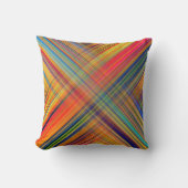 Colorful Kriss Kross Pattern Plaid クッション (正面)