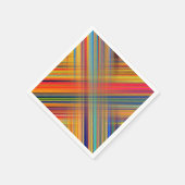 Colorful Kriss Kross Pattern Plaid スタンダードカクテルナプキン (角)