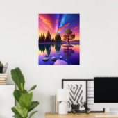 Colorful Lakes Poster (Matte) ポスター (ホームオフィス)