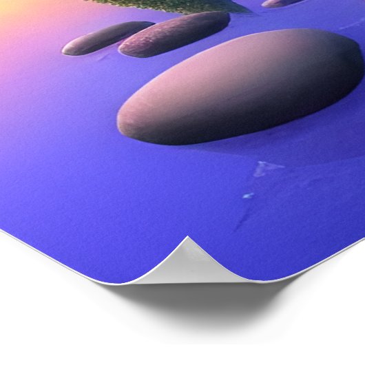 Colorful Lakes Poster (Matte) ポスター (角)