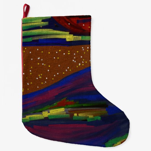 Colorful Landscape Christmas Stocking ラージクリスマスストッキング (正面)