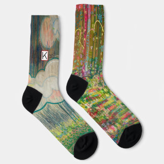 colorful landscape socks ソックス