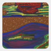 Colorful Landscape Sticker Set スクエアシール (正面)