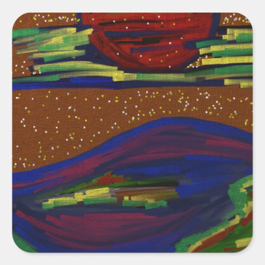 Colorful Landscape Sticker Set スクエアシール (正面)