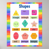 Colorful Learn about Shapes Children's ポスター (正面)