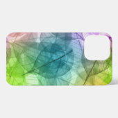 Colorful Leaves Abstract Pattern  iPhoneケース (裏面横)