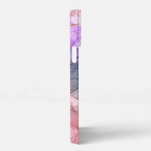 Colorful Leaves Abstract Pattern  iPhoneケース (右側面)