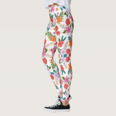 Colorful leggings featuring a vibrant floral  レギンス (左)