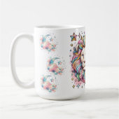 Colorful Leo Zodiac Astrology Lion コーヒーマグカップ (左)