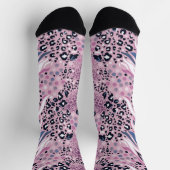 Colorful Leopard Skin Pattern Socks ソックス (上部)