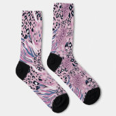 Colorful Leopard Skin Pattern Socks ソックス (右)