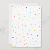 Colorful Lets Party birthday 招待状 (裏面)