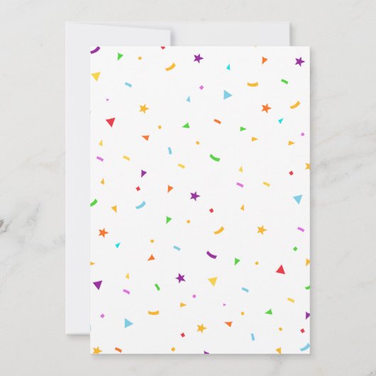 Colorful Lets Party birthday 招待状 (裏面)