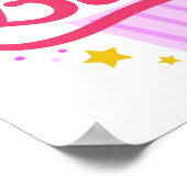 Colorful Lettering Happy Birthday ポスター (角)