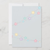 Colorful Light Twinkle Little Star Gender Reveal 招待状 (裏面)