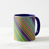 Colorful Line Pattern Coffee Mug マグカップ (正面右)