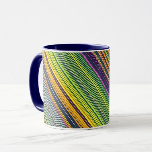 Colorful Line Pattern Coffee Mug マグカップ (正面左)