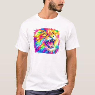 Colorful Lion Art T-Shirt Tシャツ