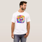 Colorful Lion Art T-Shirt Tシャツ (正面フル)