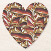 Colorful liquid waves geometric abstract pattern 3 ペーパーコースター (正面)