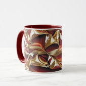 Colorful liquid waves geometric abstract pattern 3 マグカップ (正面左)