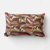 Colorful liquid waves geometric abstract pattern 3 ランバークッション (正面)