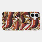 Colorful liquid waves geometric abstract pattern 3 iPhoneケース (裏面横)