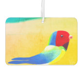 Colorful Little Bird at the Beach カーエアーフレッシュナー (裏面)