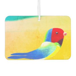 Colorful Little Bird at the Beach カーエアーフレッシュナー