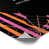 Colorful Little Boo Ghost Cat Baby Shower Welcome ポスター (角)