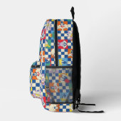 Colorful LOONEY TUNES™ Checker Toss Pattern プリントバックパック (右)
