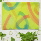 Colorful Loops Abstract Artsy Kitchen Towel キッチンタオル (折り畳み)