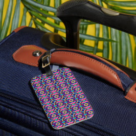 Colorful luggage tag featuring a geometric ラゲッジタグ