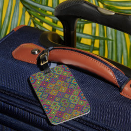 Colorful luggage tag with intricate geometric  ラゲッジタグ