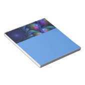 Colorful Luminous Abstract Blue Pink Green Fractal ノートパッド (アングル)