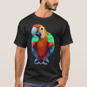Colorful Macaw Parrot Sunset Tシャツ (正面)