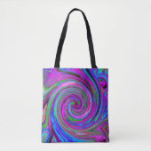 Colorful Magenta Swirl Retro Abstract Design トートバッグ (正面)