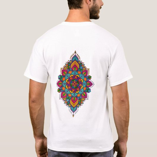 Colorful Mandala Back Print T-Shirt Tシャツ (裏面)