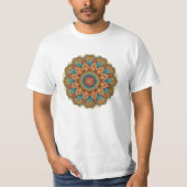 Colorful Mandala Floral Boho Art Tシャツ (正面)