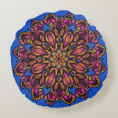 Colorful Mandala Round Pillow ラウンドクッション (裏面)