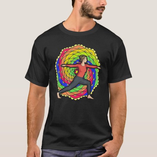 Colorful Mandala Yogi Meditation Namaste Buddhist  Tシャツ (正面)