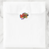 ​Colorful Mandarinfish Die-Cut Decal - Exotic Reef ラウンドシール (バッグ)