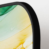 Colorful Marbled Monogram Name ピックルボールラケット (左詳細)