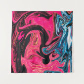 Colorful marbleized painting background. Liquid ma タペストリー (正面(横))