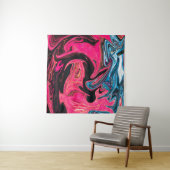 Colorful marbleized painting background. Liquid ma タペストリー (インサイチュ(横))