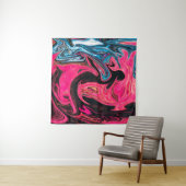 Colorful marbleized painting background. Liquid ma タペストリー (インサイチュ)